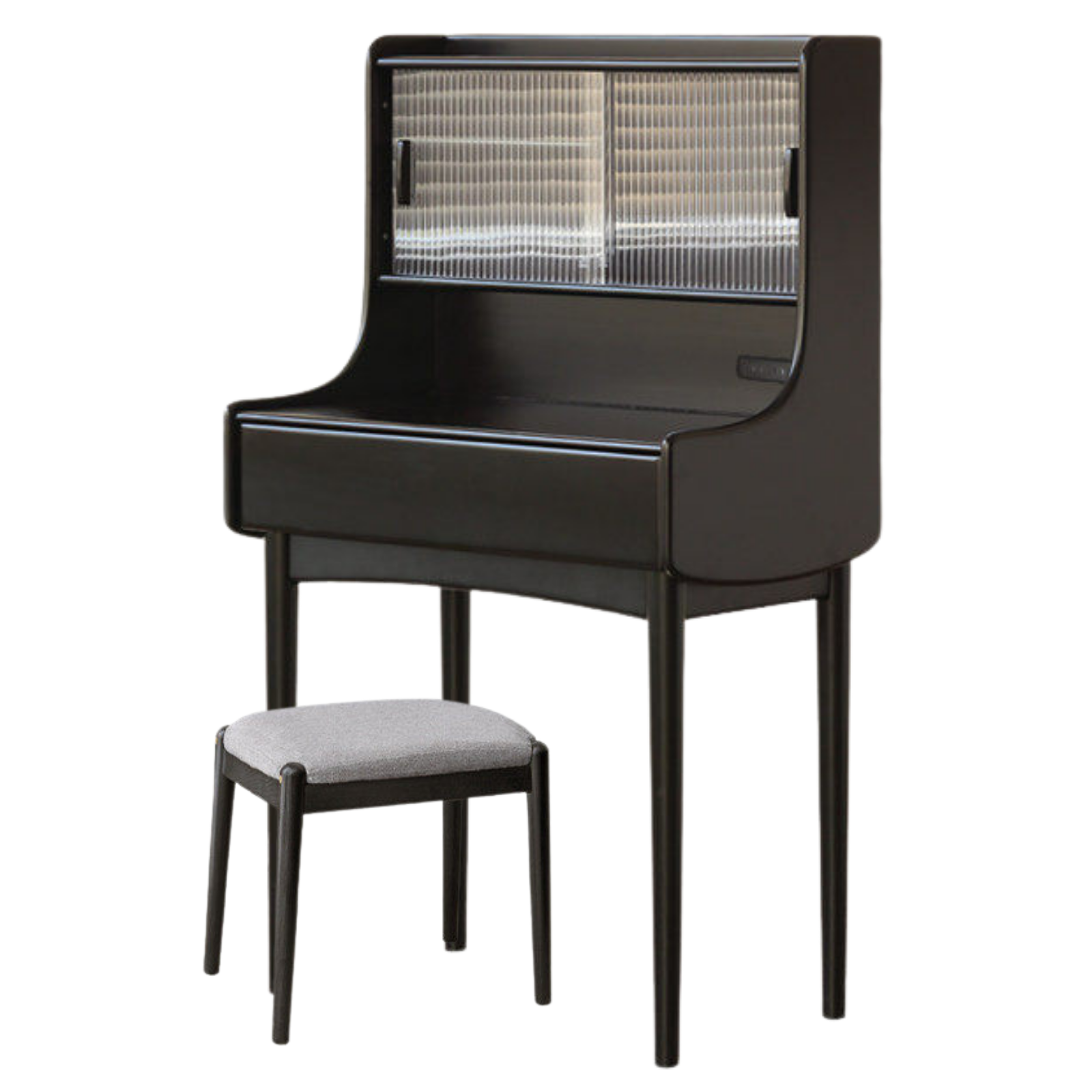 Solid Rubberwood Retro Multifunctional Vanity Table Storage Rack Integrated.