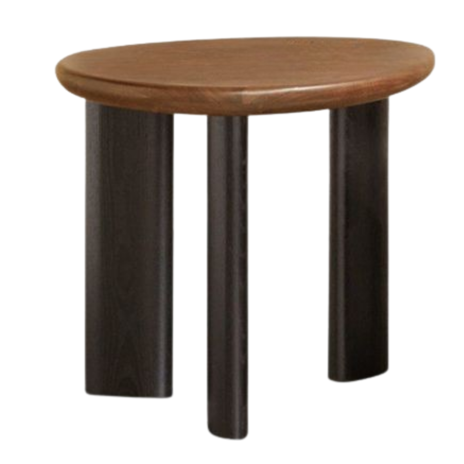Black Walnut Solid Wood Organic Shape Coffee Table Set, Italian Style