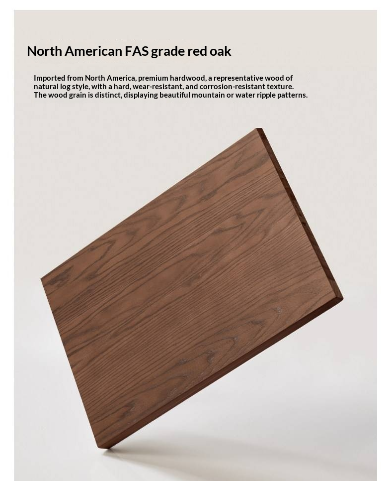 Oak Solid Wood Box Bed — Italian Light Luxury with Soft Genuine leather Backrest