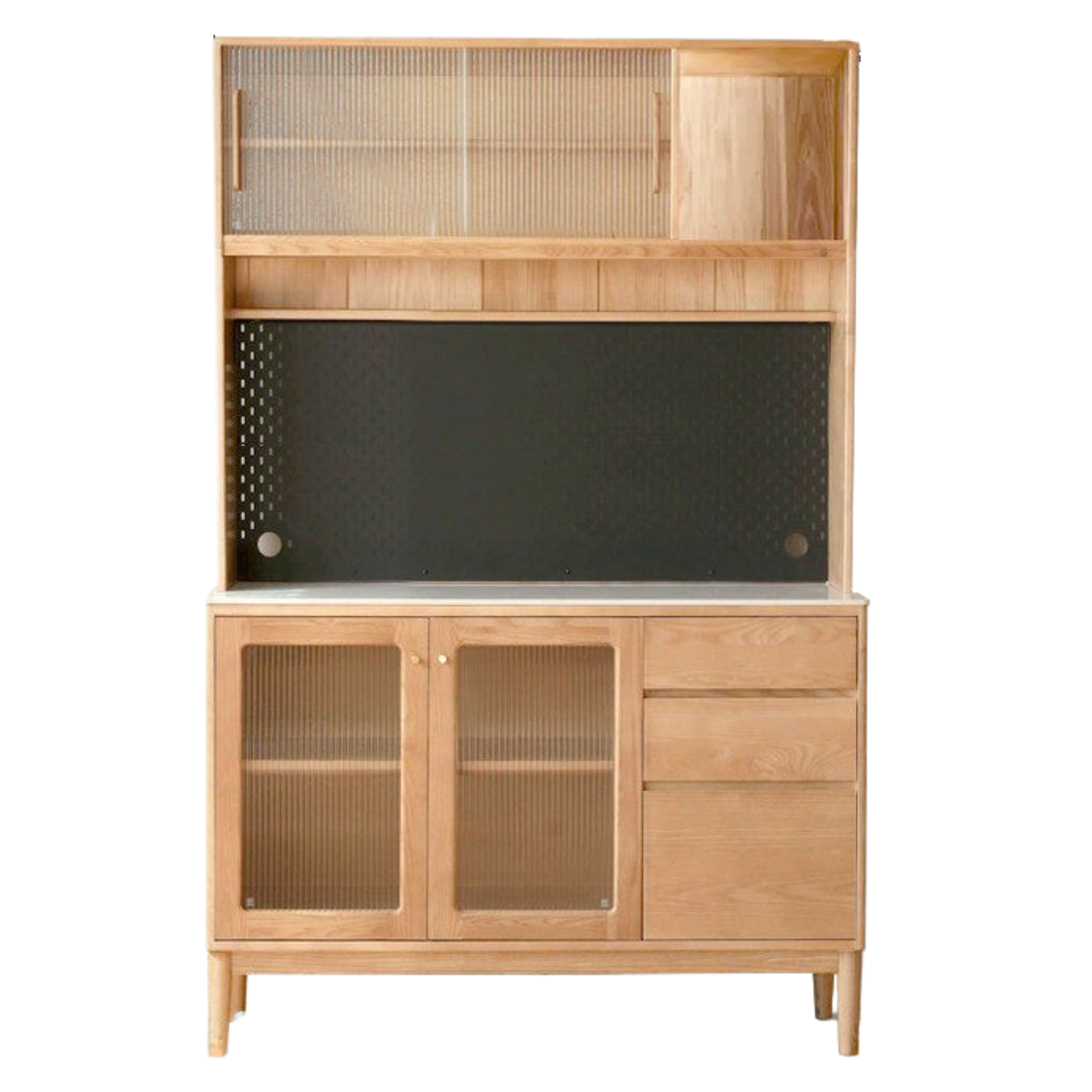 Ash Solid Wood Rock Board Dining Sideboard