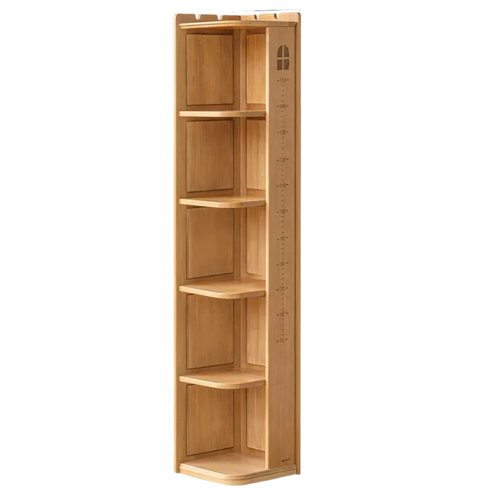 Beech Solid Wood Children's Bookshelf Storage Corner Cabinet