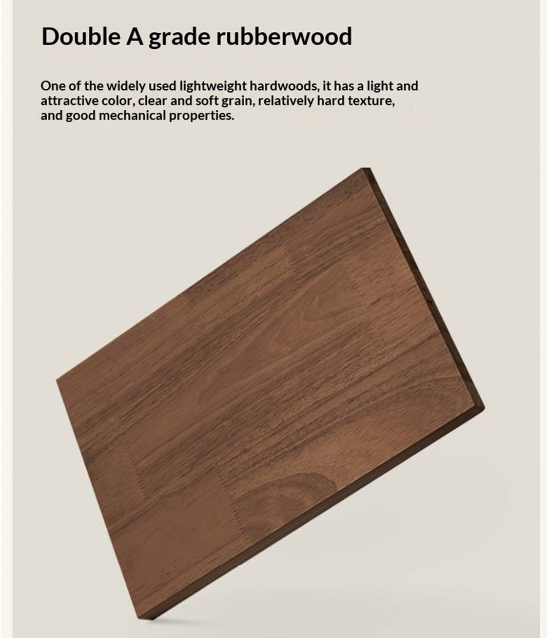 Rubberwood Solid Wood Modern Simple Platform Bed