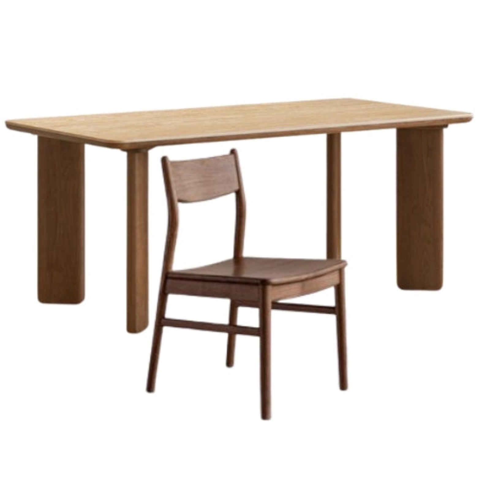 Black Walnut Solid Wood Rock Plate Dining Table