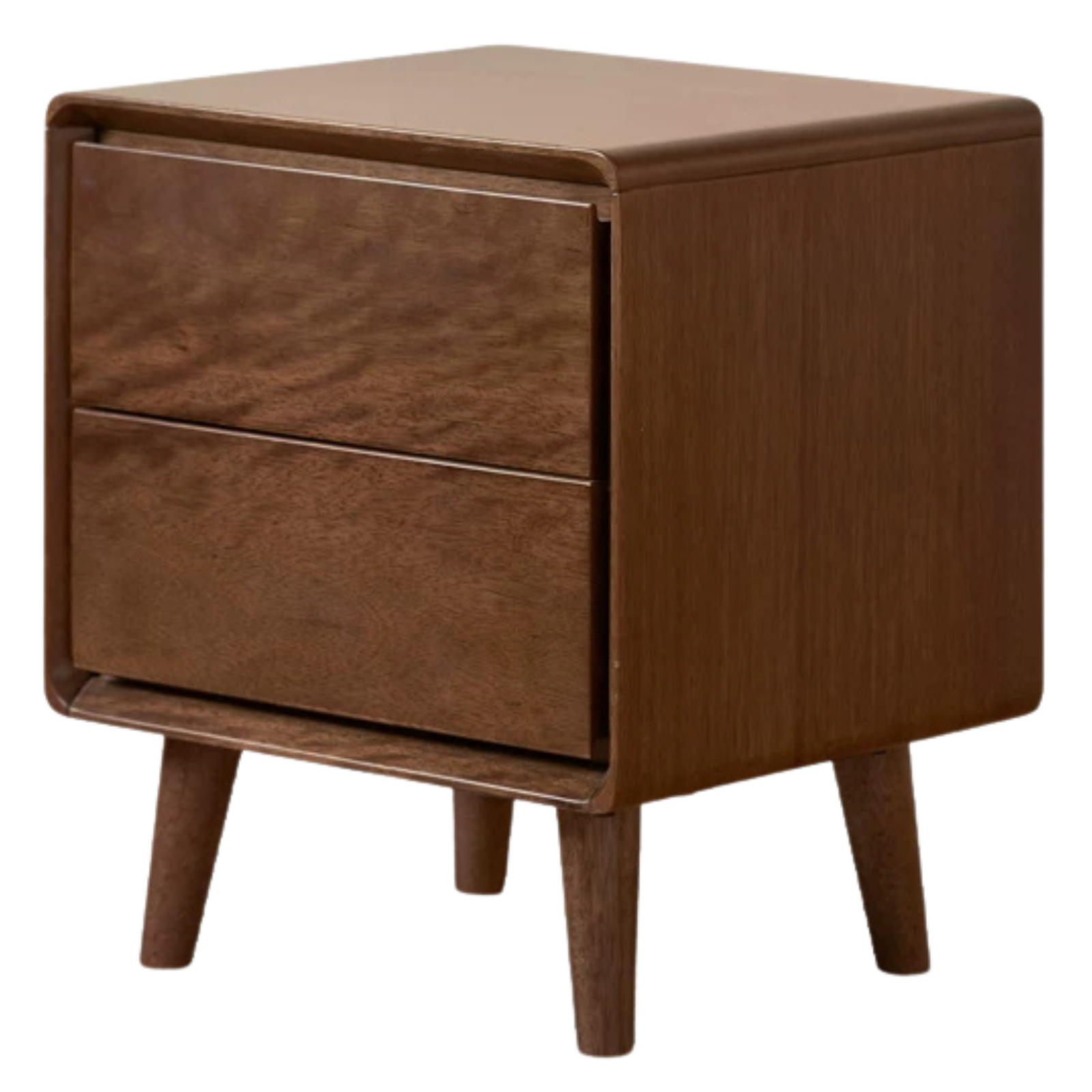 Black Walnut, South American Walnut, White Ash, Oak Solid Wood, Solid Longan Hardwood Classic Nightstand.
