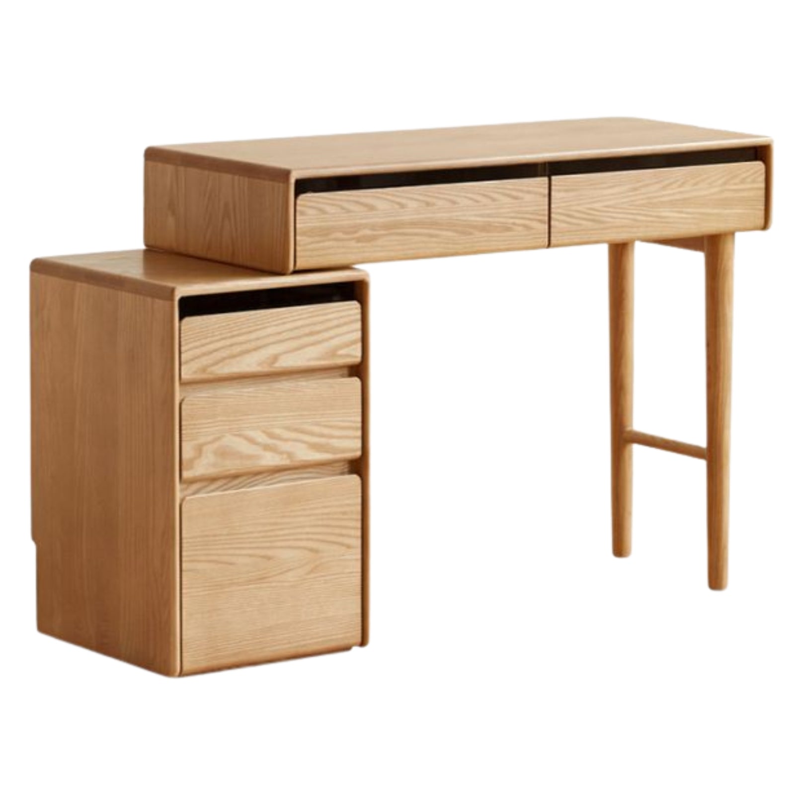 Ash Solid Wood Modern Retractable Dressing Table