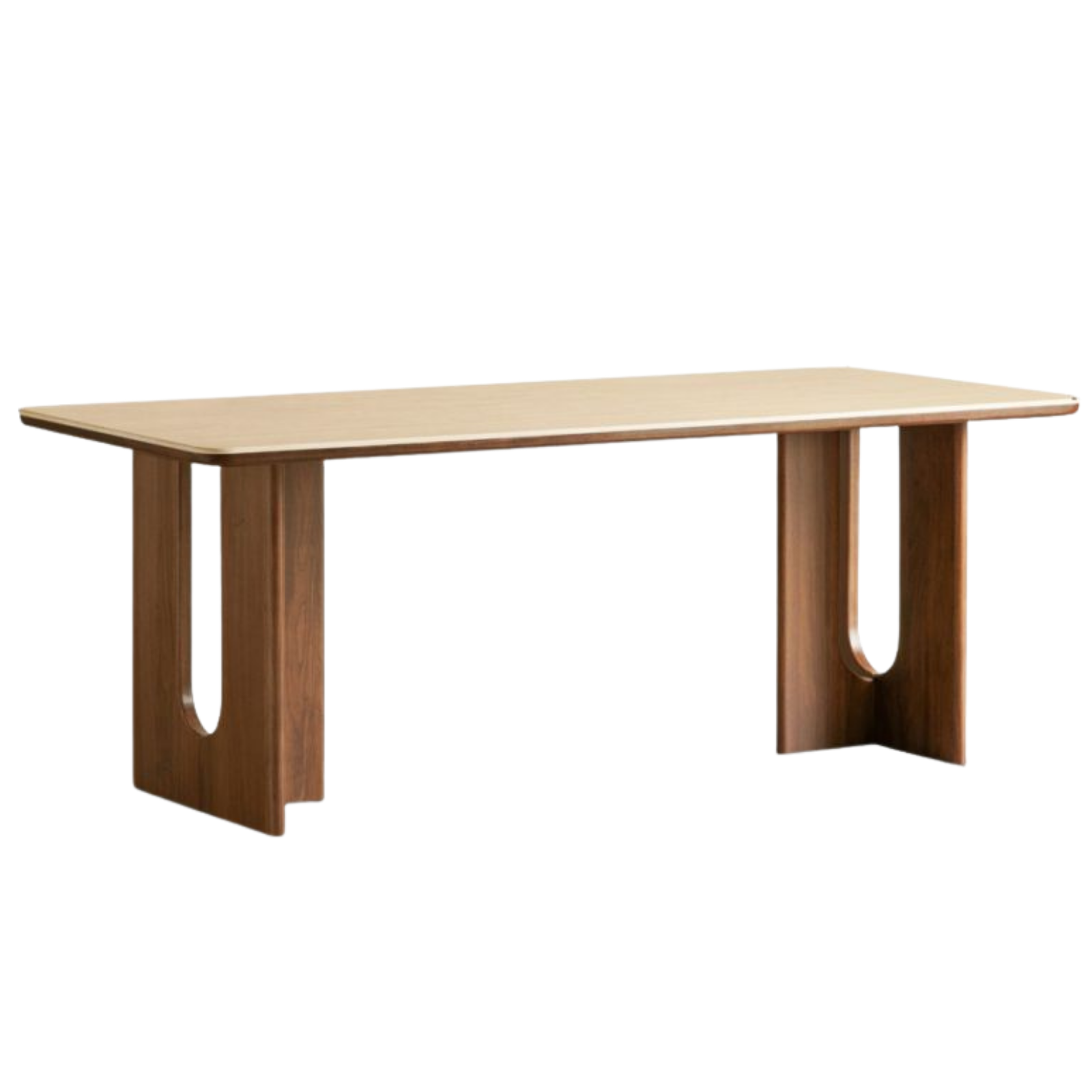 Black Walnut Solid Wood Light Luxury Style Rock Plate Dining Table