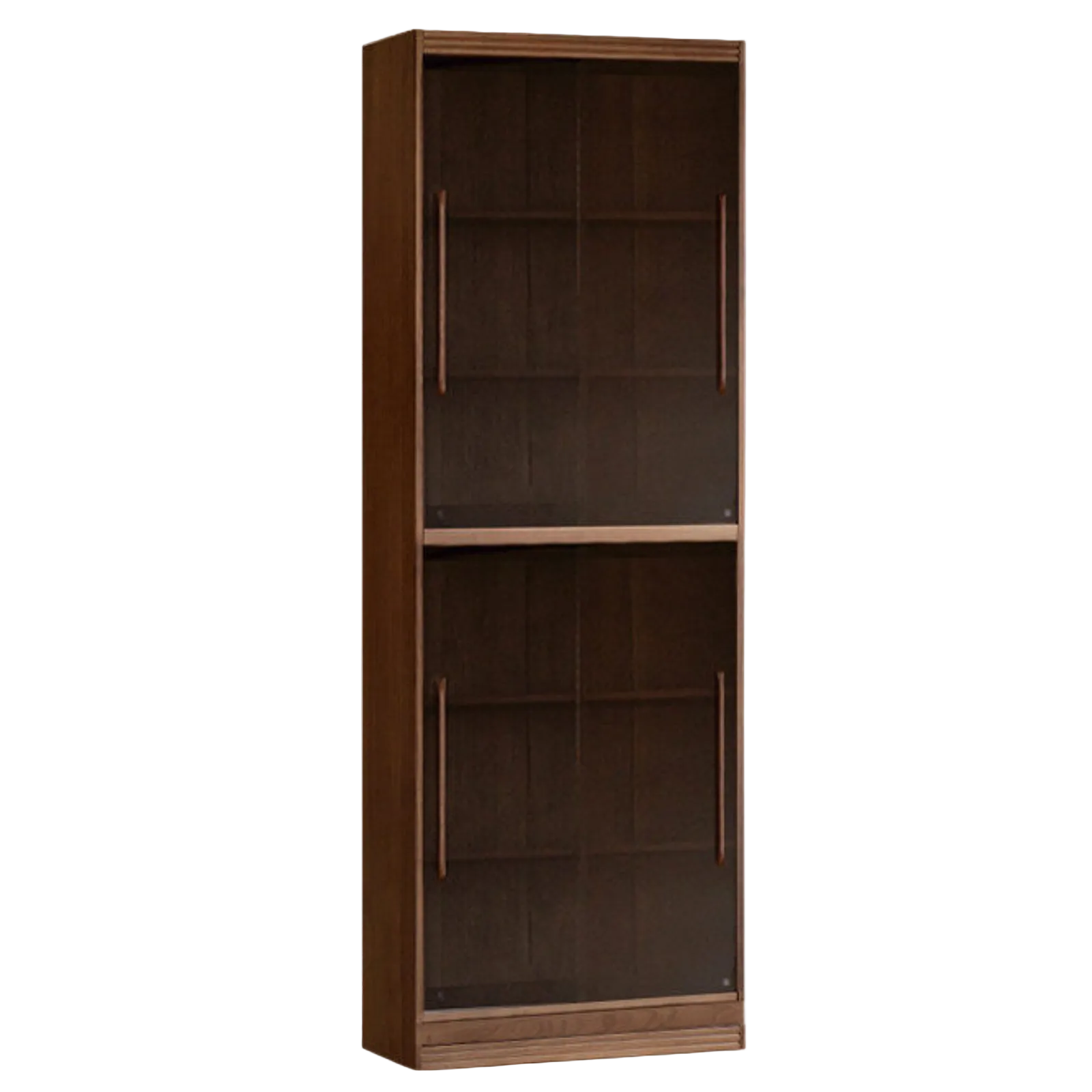 Black Walnut, Oak Solid Wood Floor-Standing Bookcase with Luxury Storage Cabinet