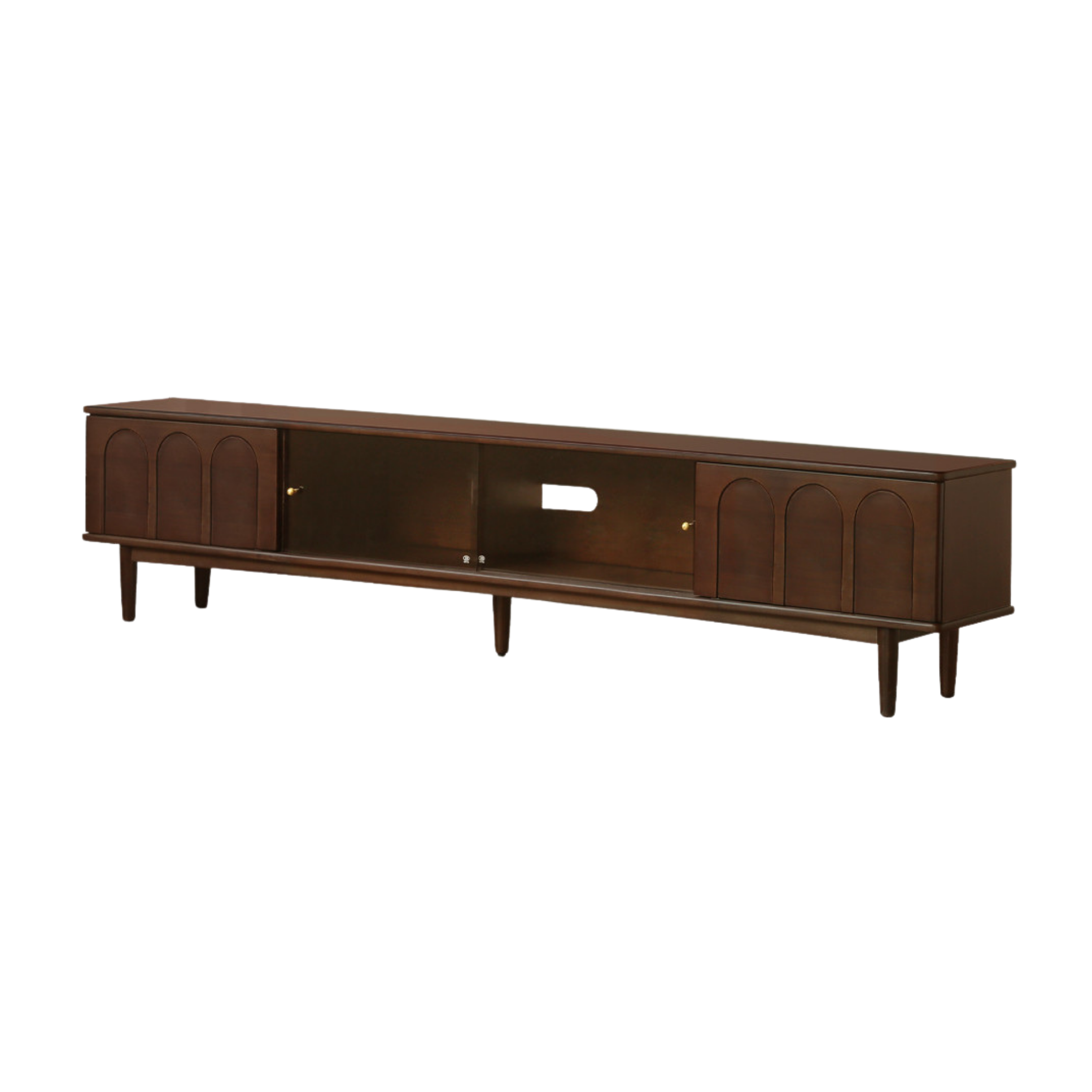 Poplar Solid Wood French Retro TV Cabinet