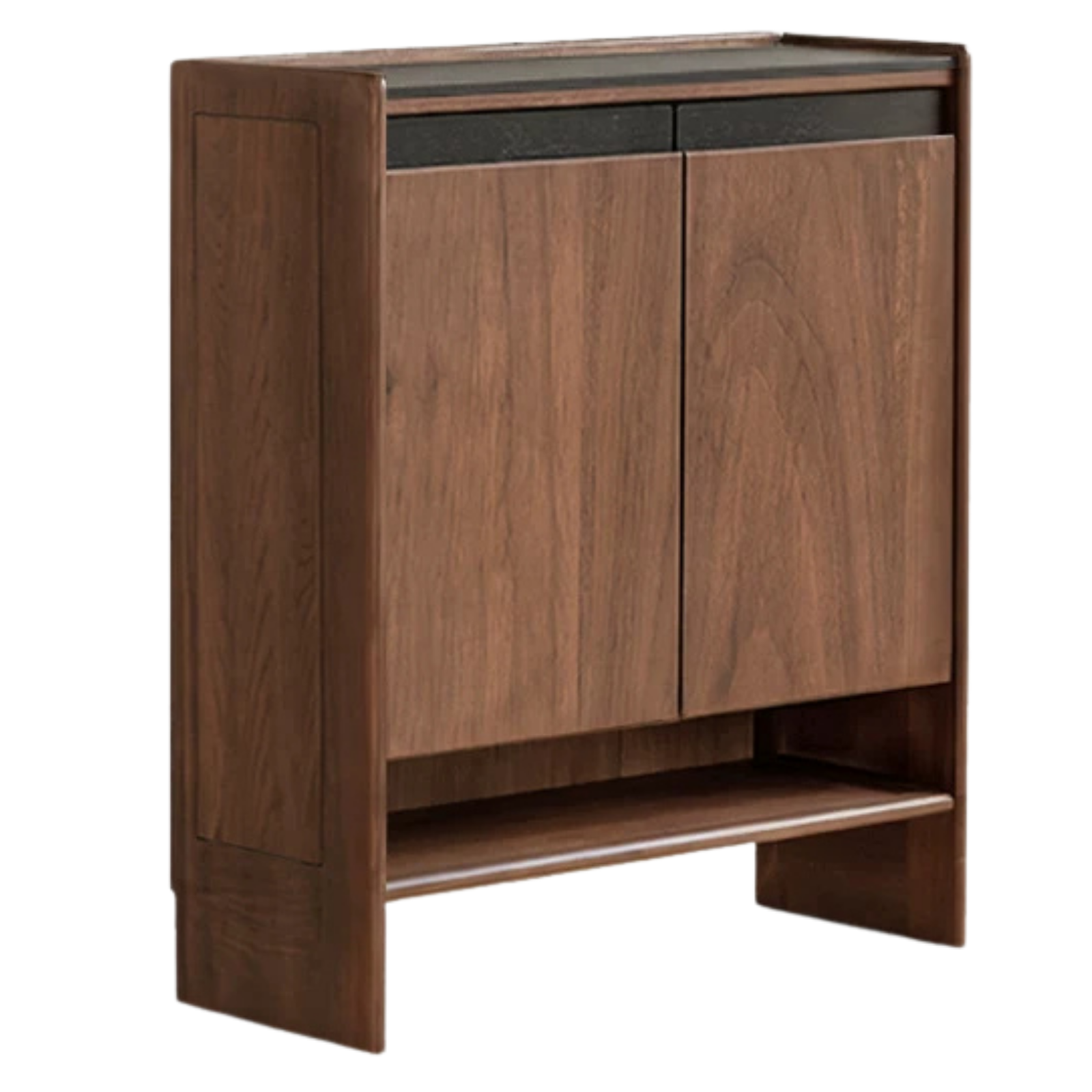 Black Walnut, Oak Solid Wood Italian Style Shoe Cabinet