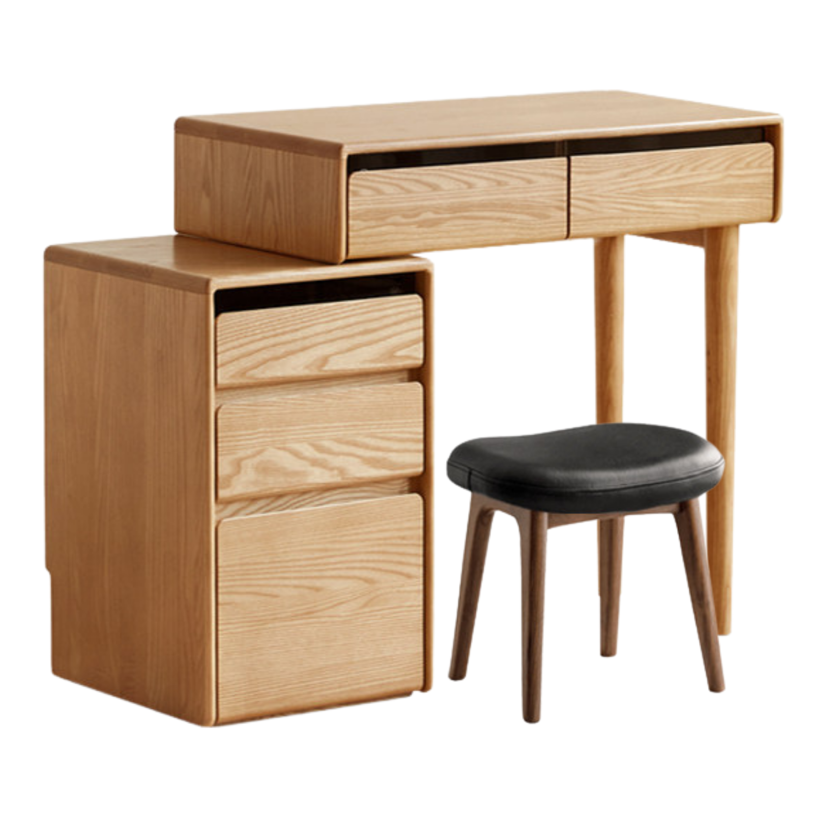 Ash Solid Wood Modern Retractable Vanity Table