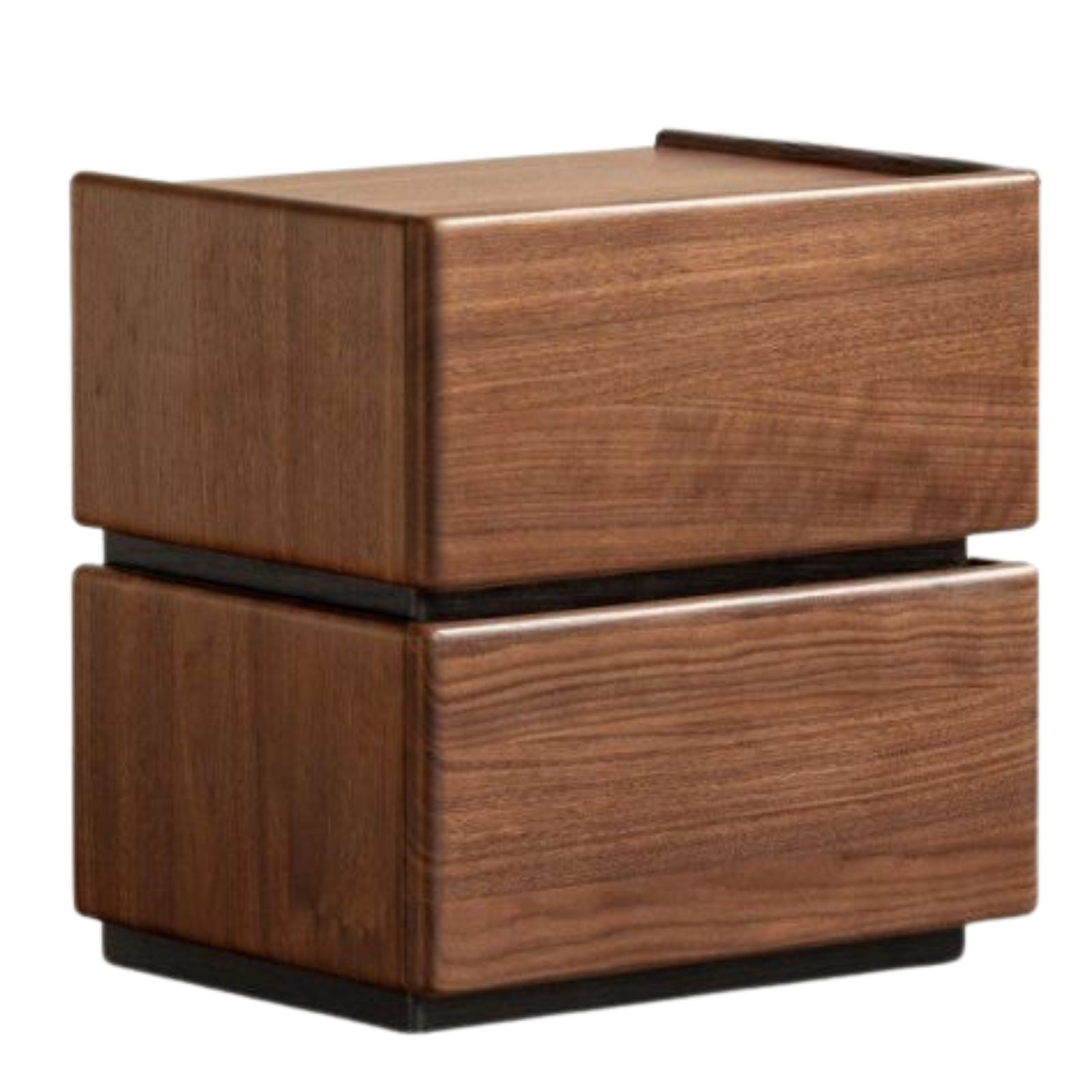 Black Walnut, Oak, Tulipwood Solid Wood, Solid Longan Hardwood Nightstand with Storage Drawer, Italian Style