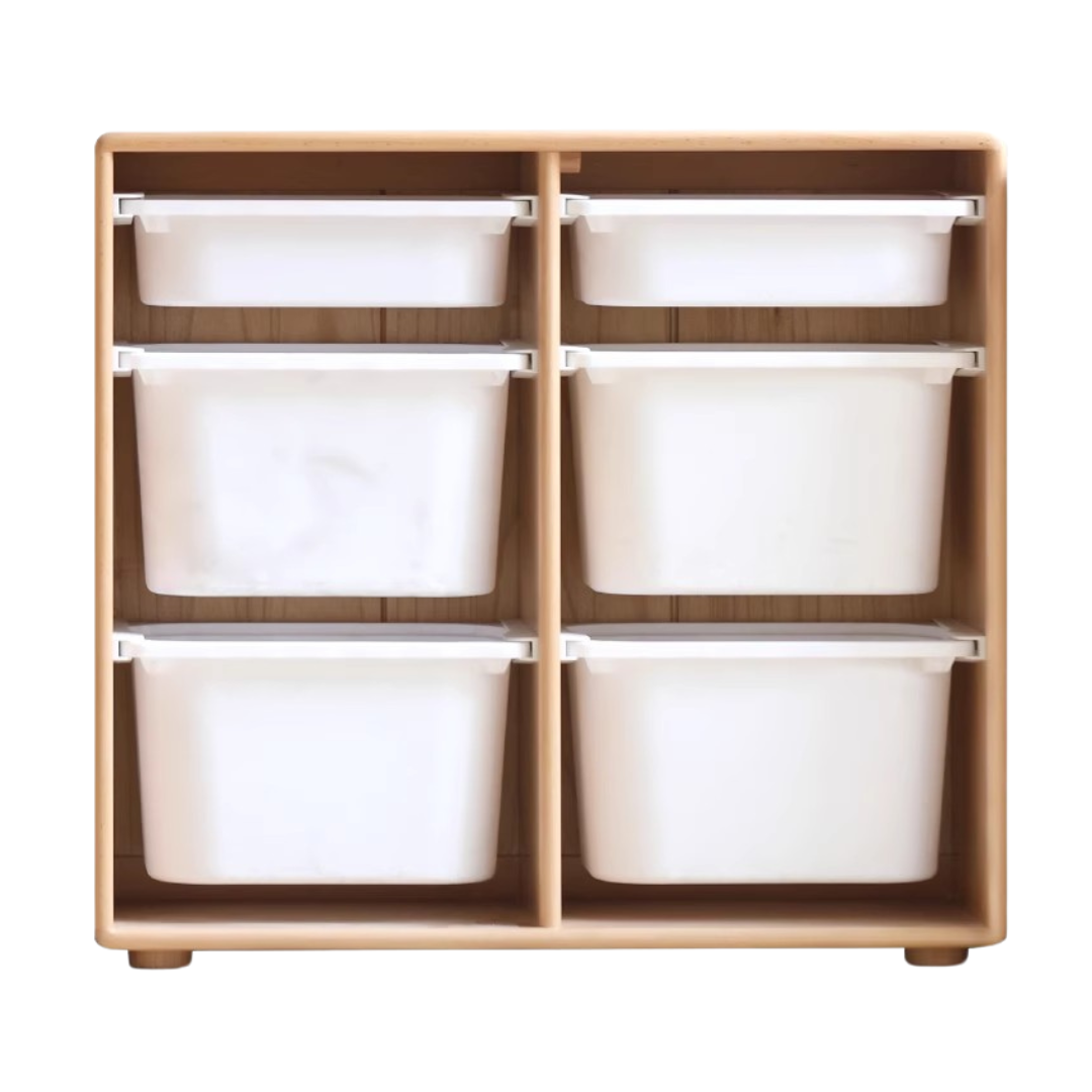 Beech Solid Wood Multi-Functional Car Cabinet Bookshelf Storage