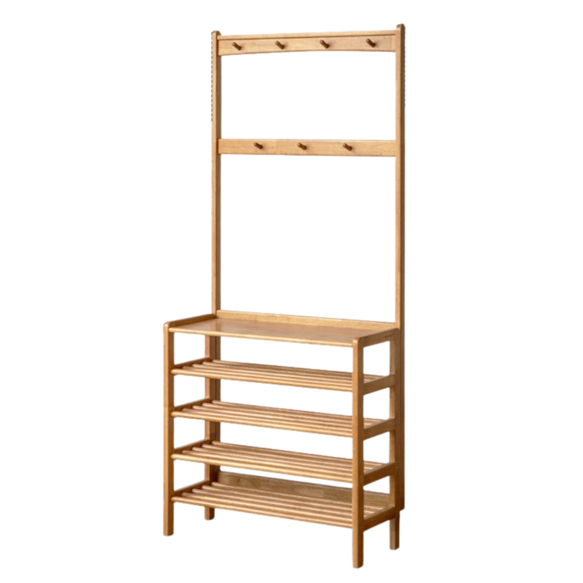 Solid RubberWood Multi-Tiered Shoe Rack For Shoes, Clothes And Hats