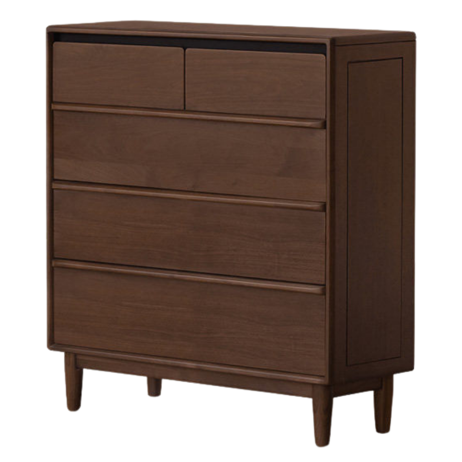 Black Walnut, Sandalwood Solid Wood, Solid Longan Hardwood Italian Light Luxury Chest of Drawers