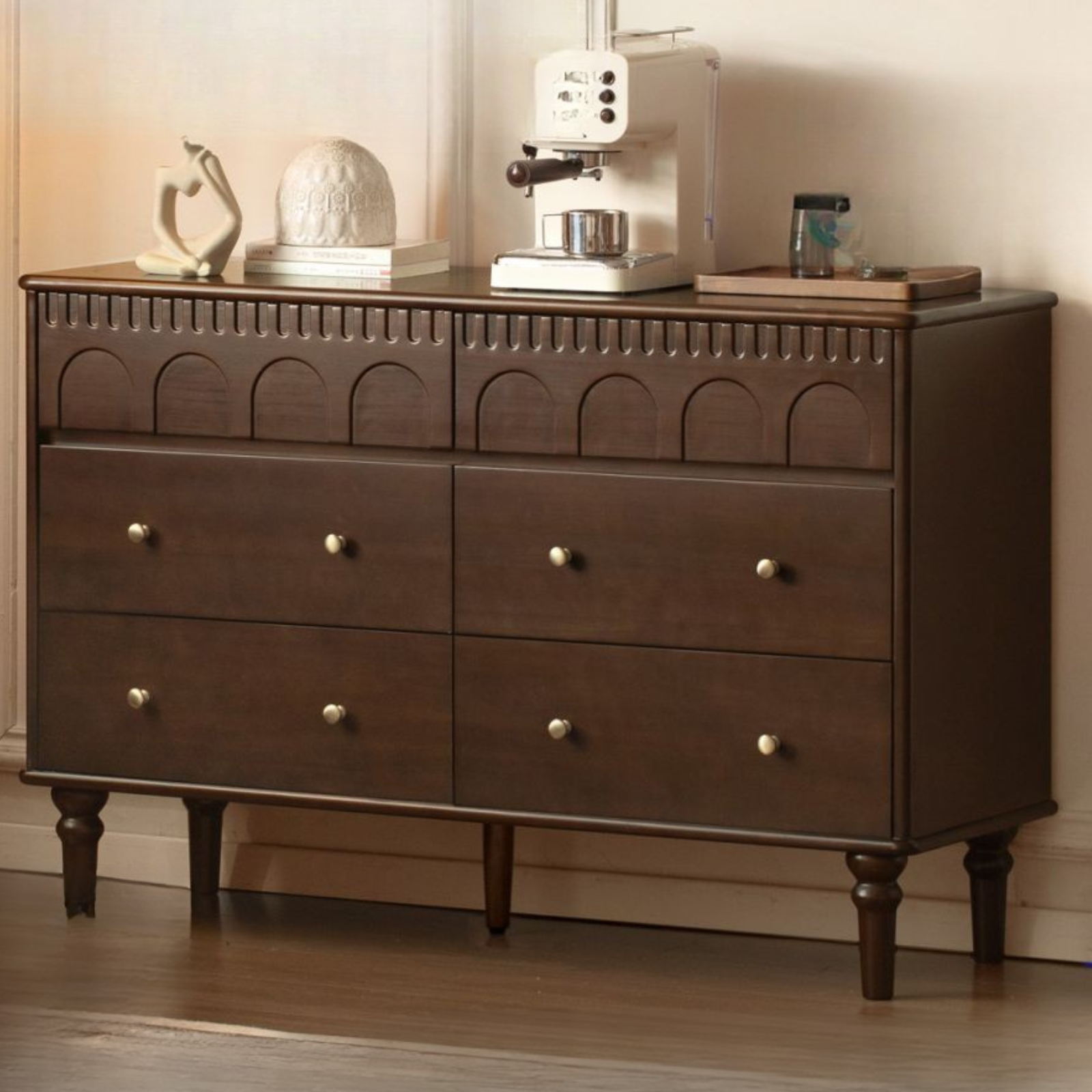 Poplar Solid Wood Retro Style Bucket Cabinet