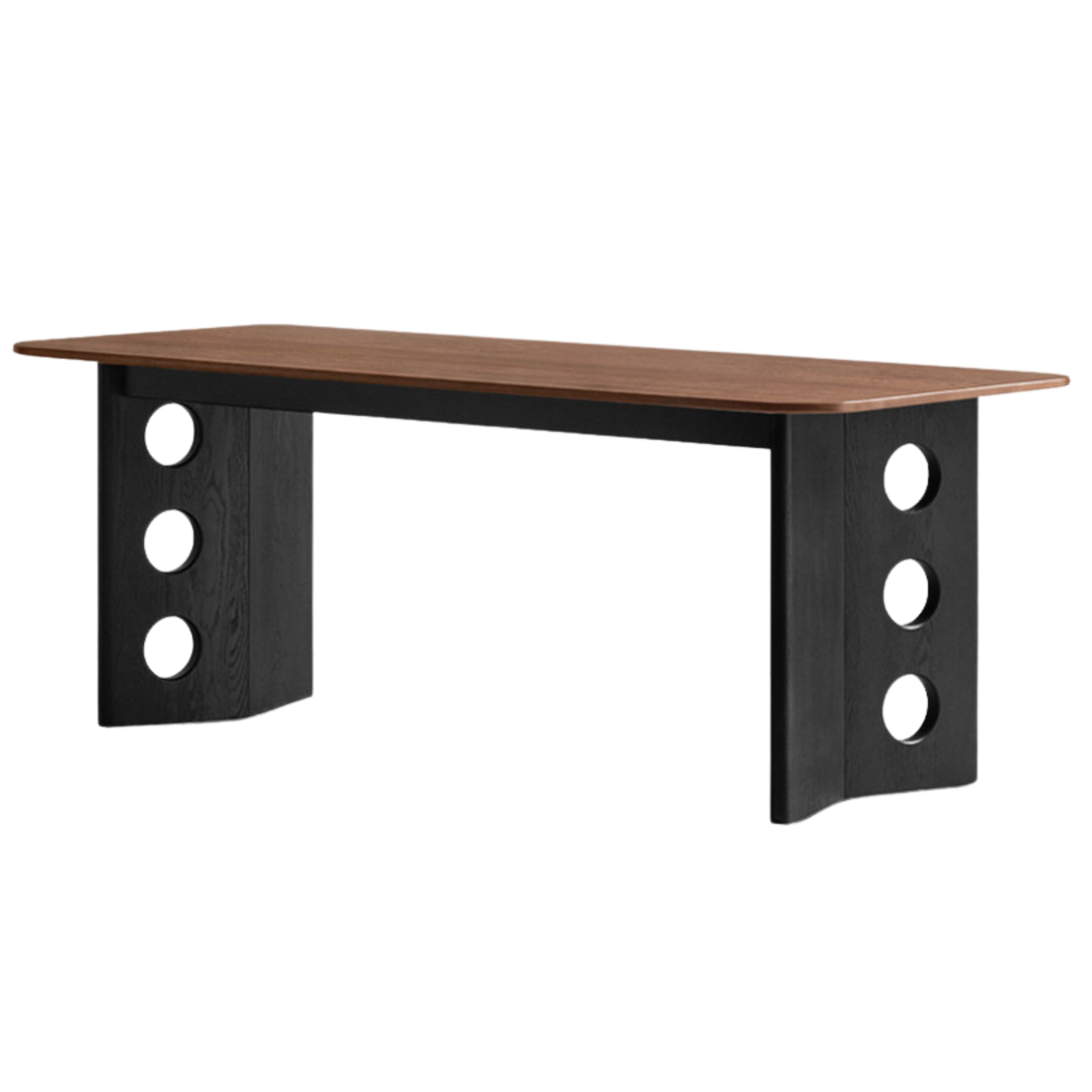 Black Walnut, Ash Solid Wood Retrо Dining Table