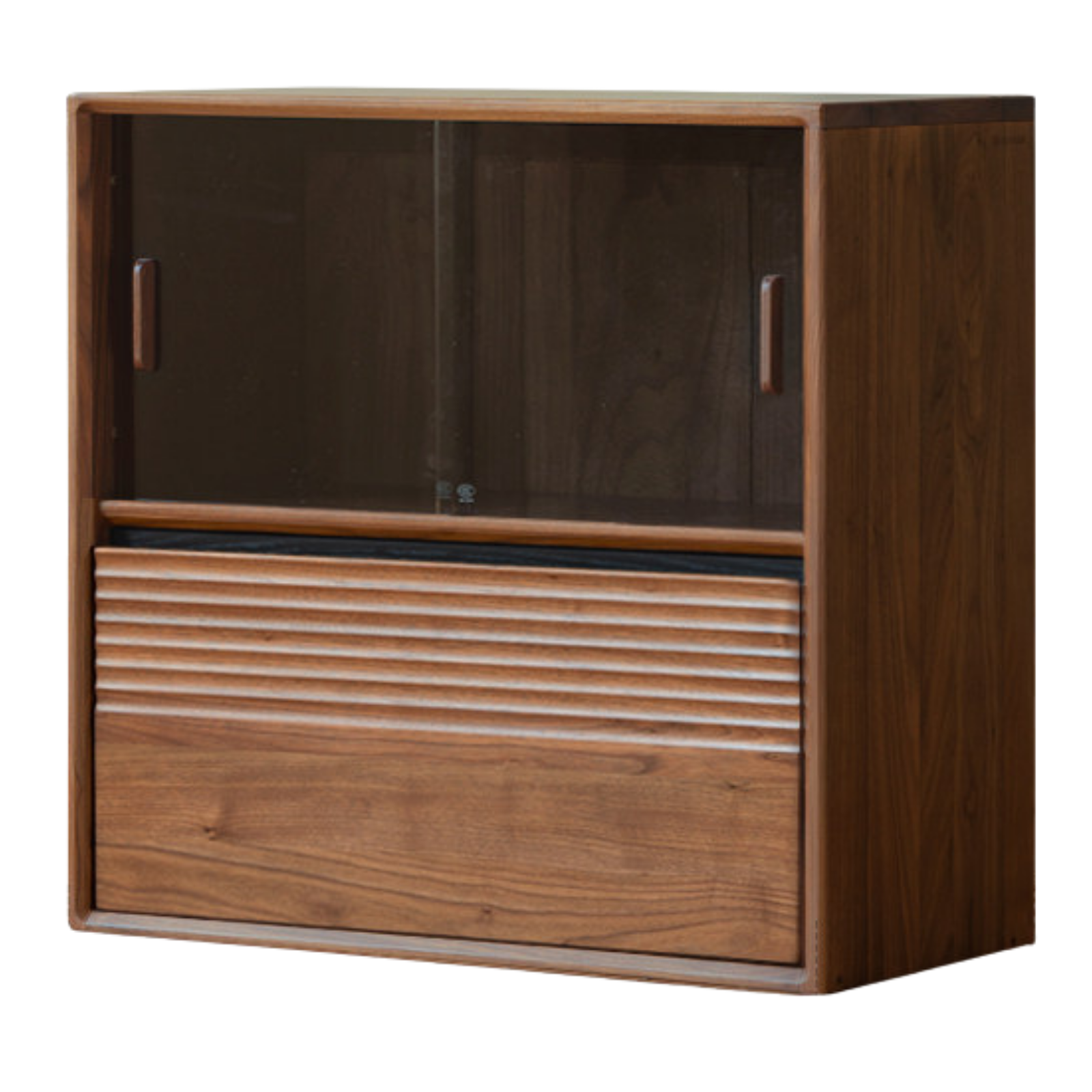 Sandalwood, Oak, Black Walnut, White Ash Solid Wood Light Luxury Style Module Bookcase