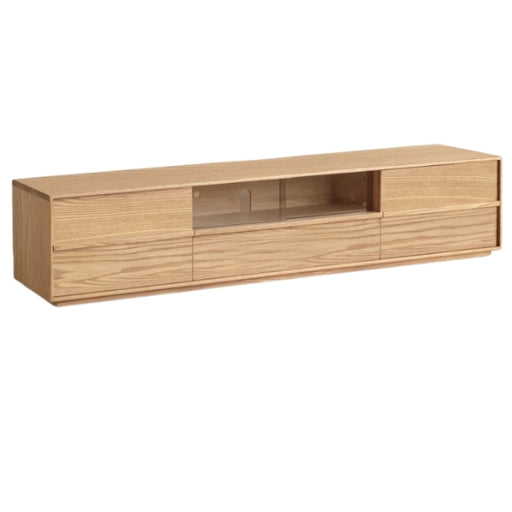 Oak, Ash Solid Wood Wabi-sabi Style TV Cabinet