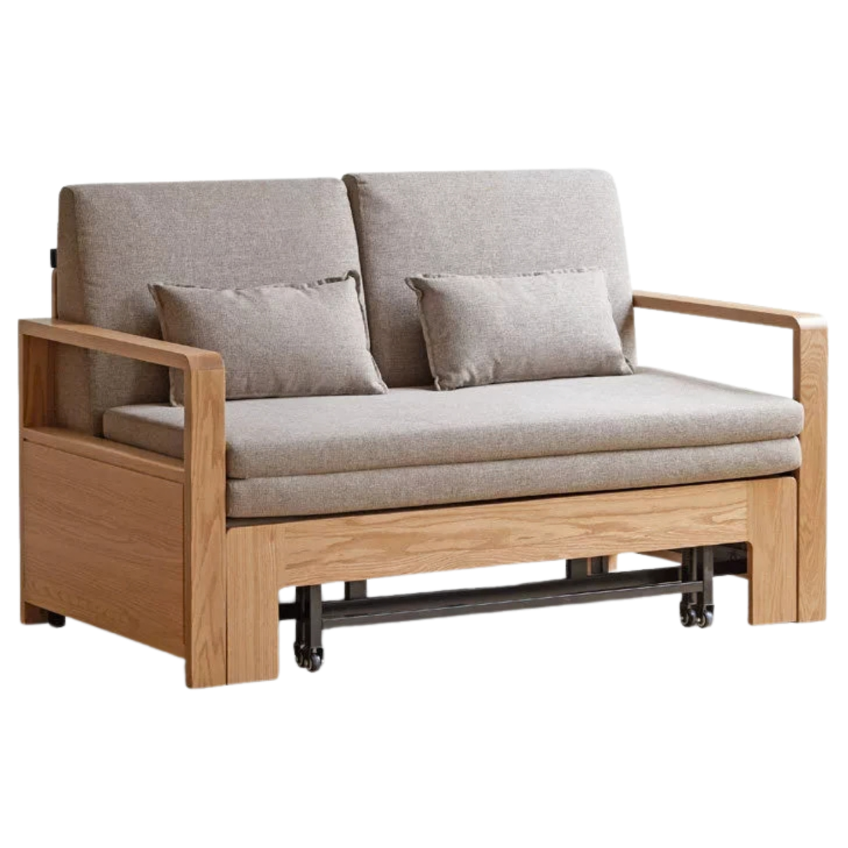 Oak, Ash Solid Wood Modern Dual-Use Sofa Bed