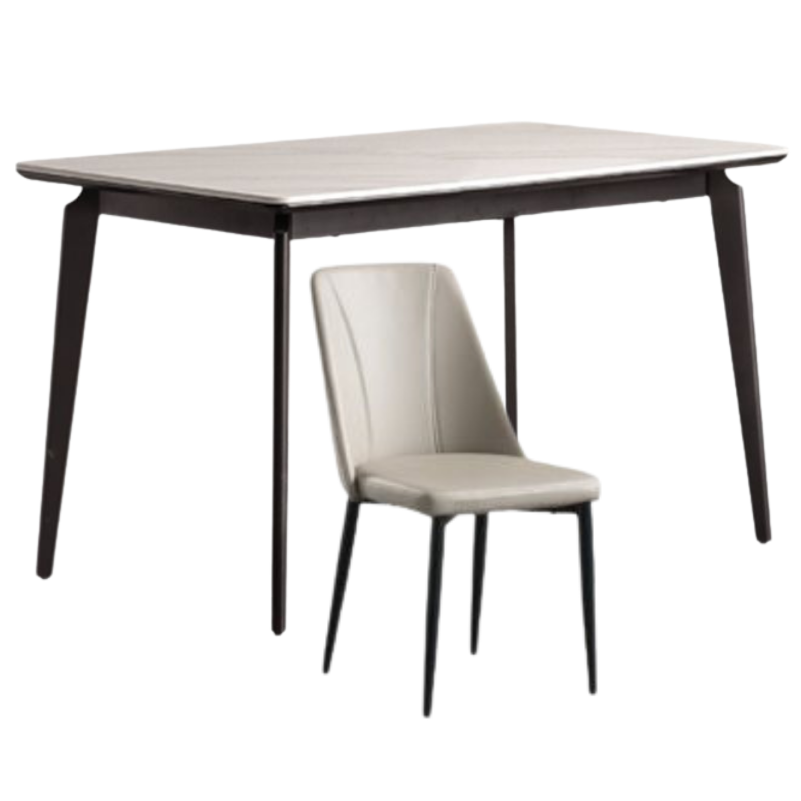 Solid Rubberwood Modern Minimalist Rock Board Dining Table