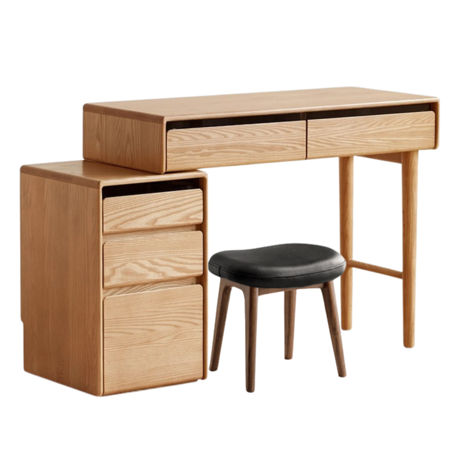 Black Walnut, Oak, Ash, Solid Longan Hardwood, Sandalwood Solid Wood Retractable Vanity Table.