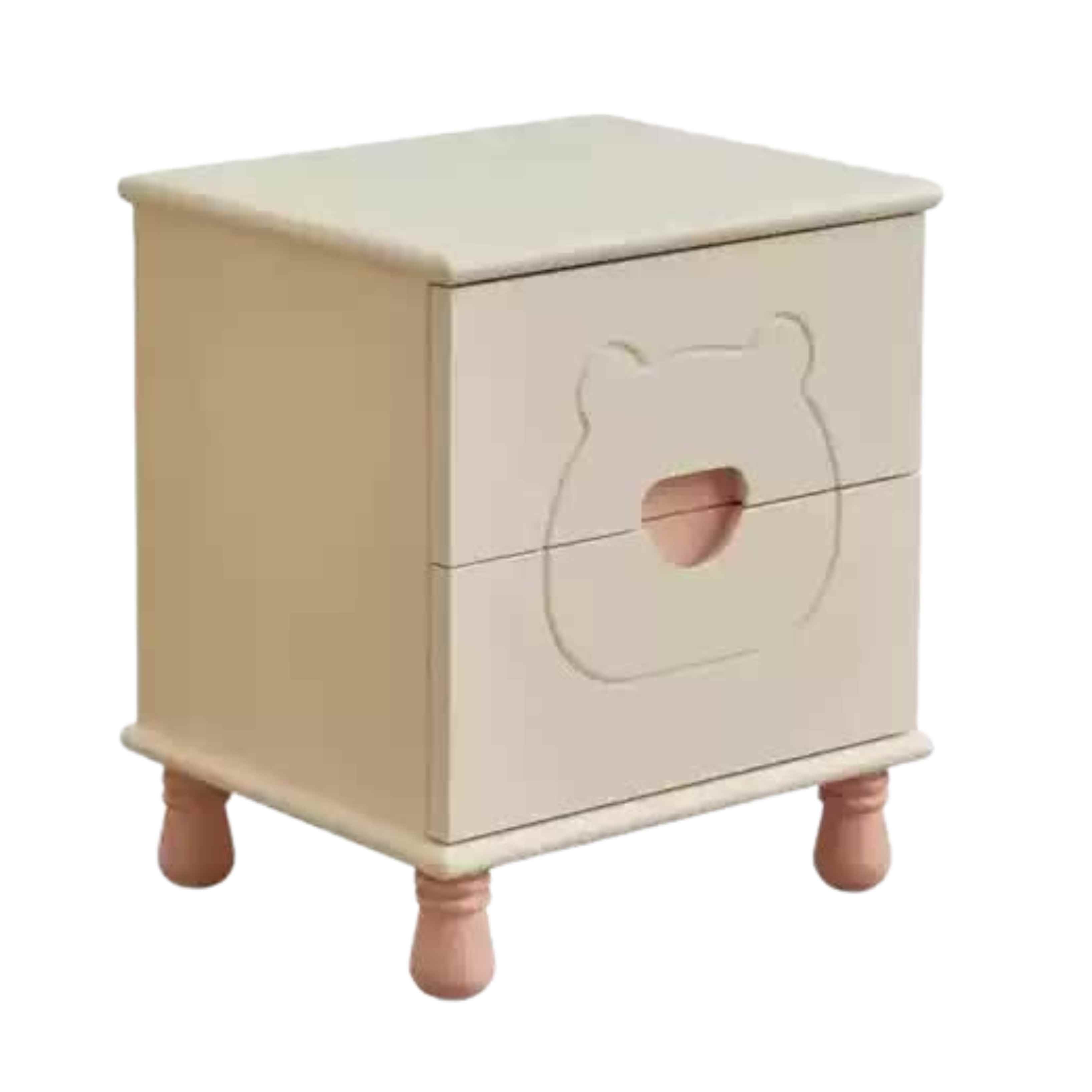 Rubber Solid Wood Children's Nightstand