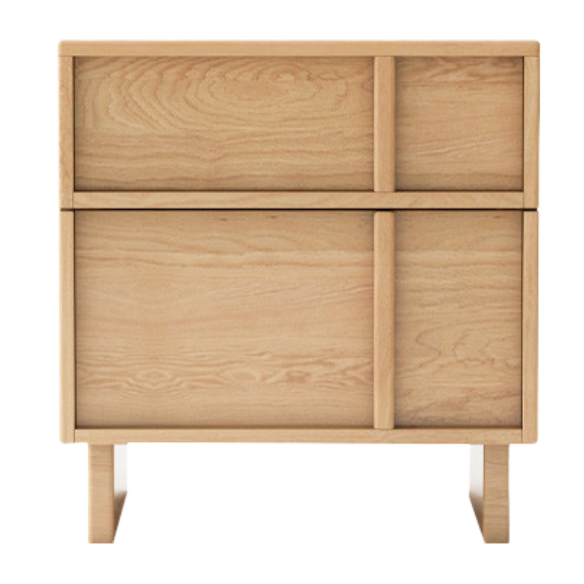 Black Walnut, Ash, Oak Solid Wood Storage Bedside Nightstand ,