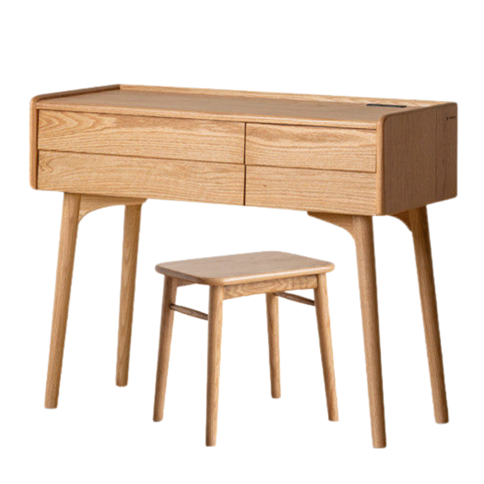 Oak Solid Wood Modern Minimalist Multifunctional Vanity Table