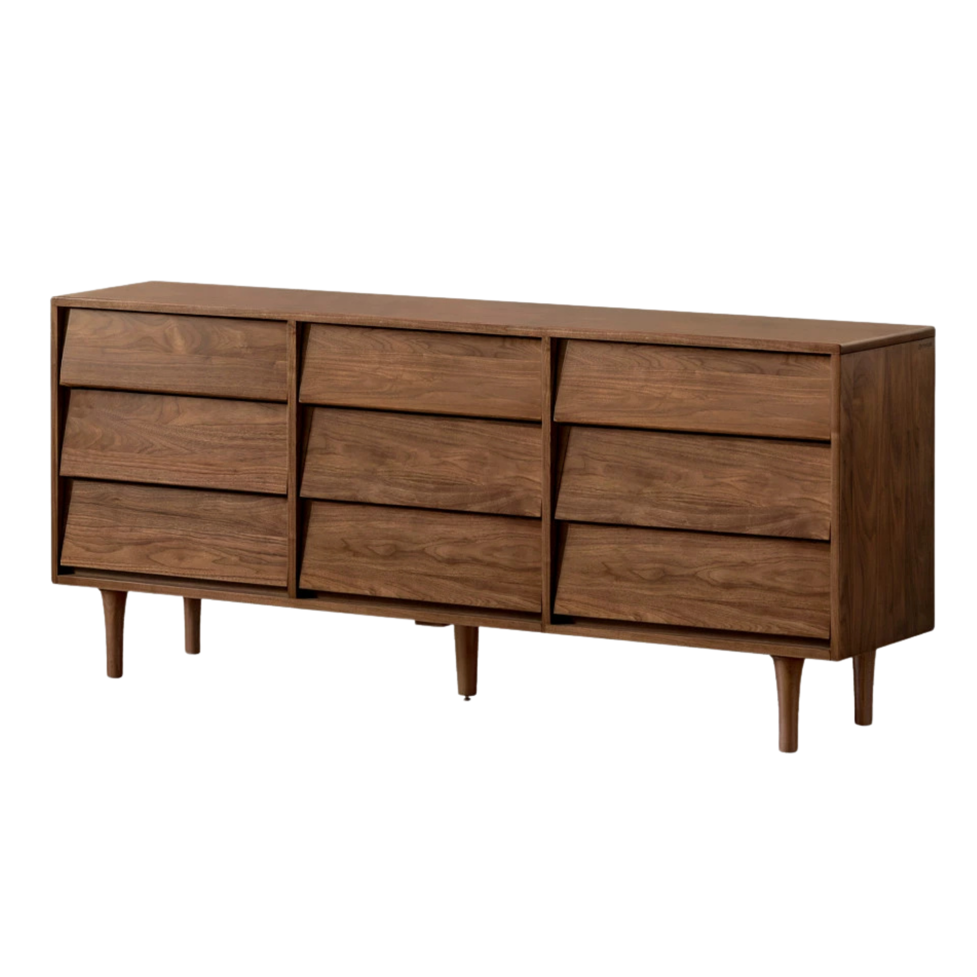 Black Walnut Solid Wood Vintage Style Chest of Drawers