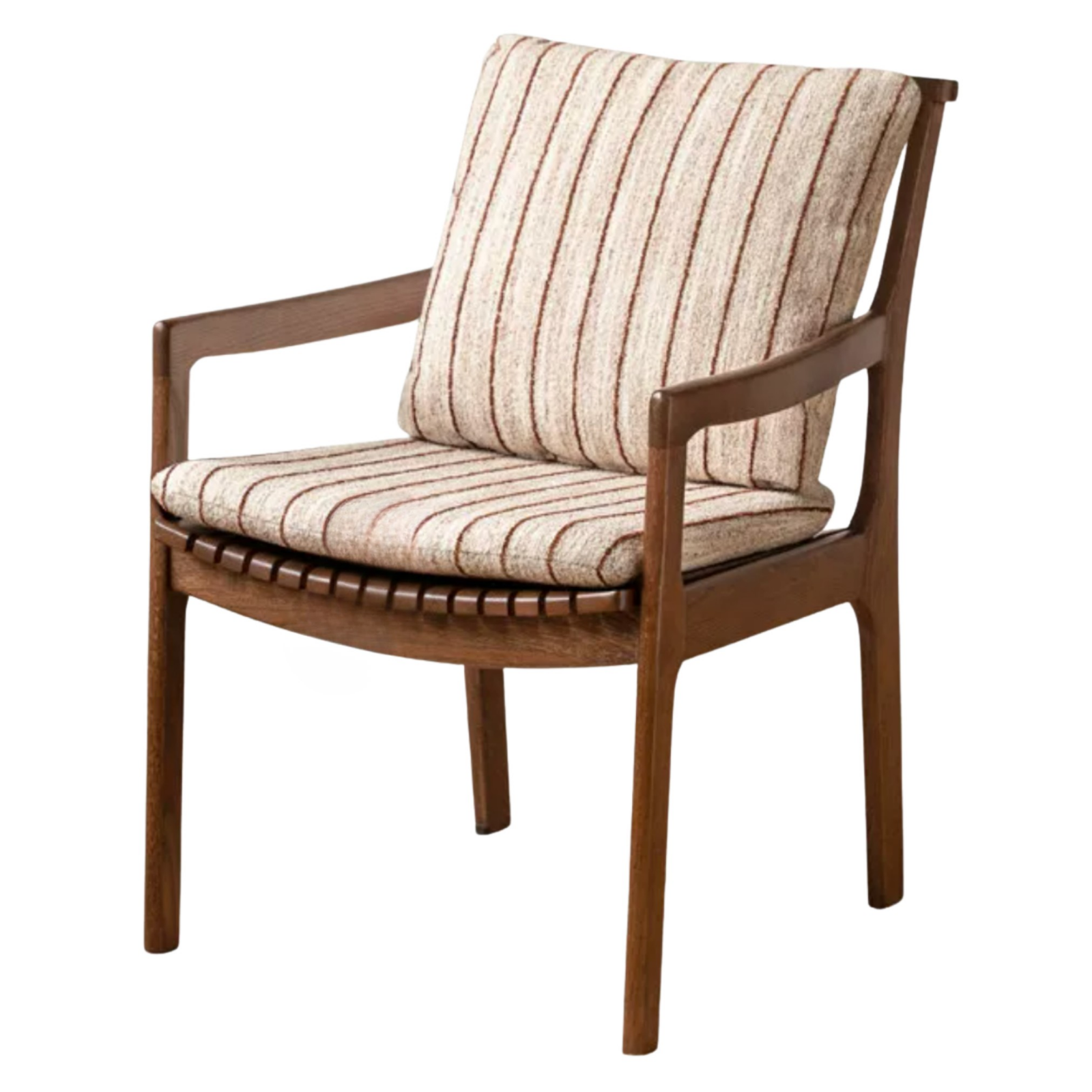 Oak Solid Wood Armchair, dual Reading Chair with Sculpted Back, Home Office Desk Chair