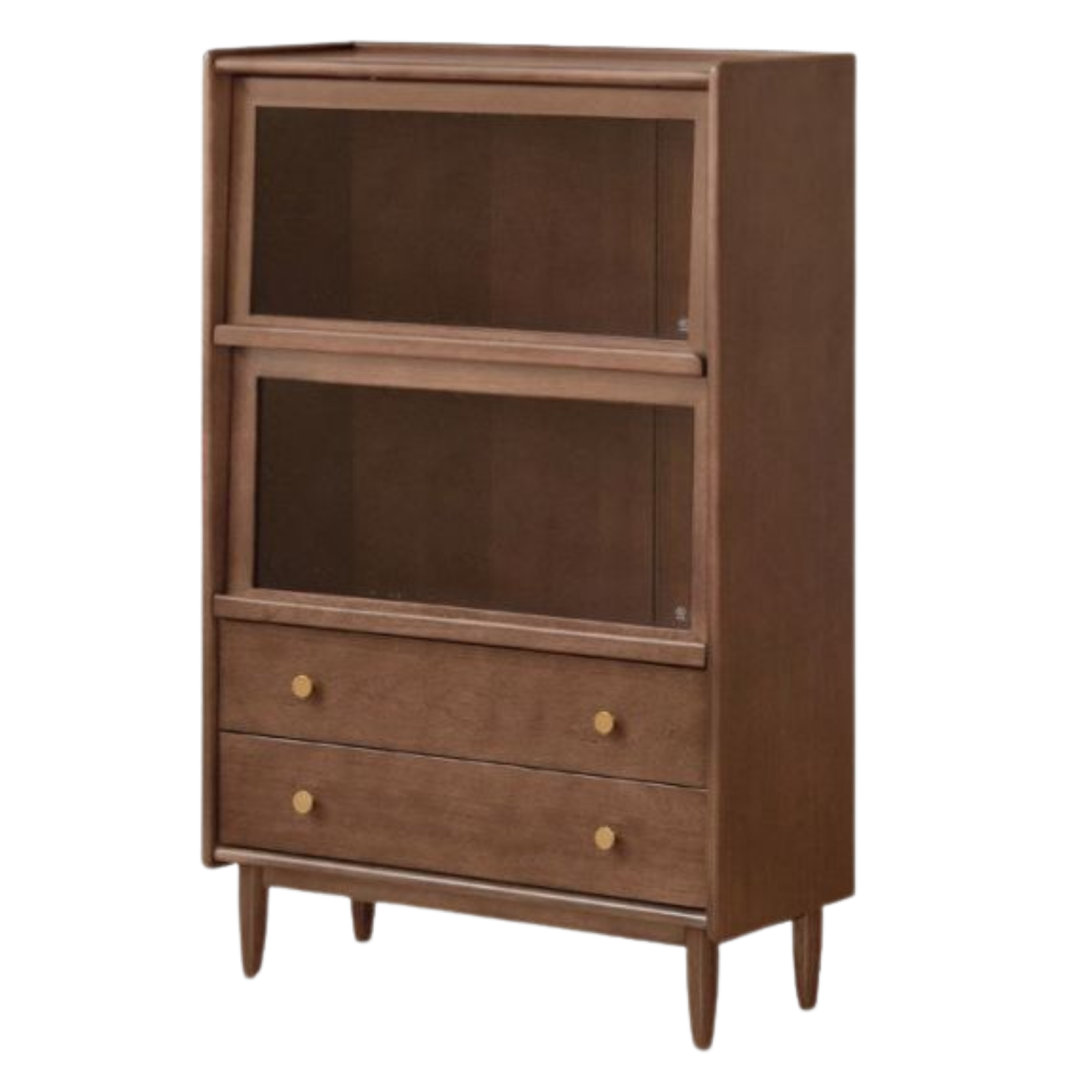 Sandalwood Solid Wood Side Cabinet with Storage and Light