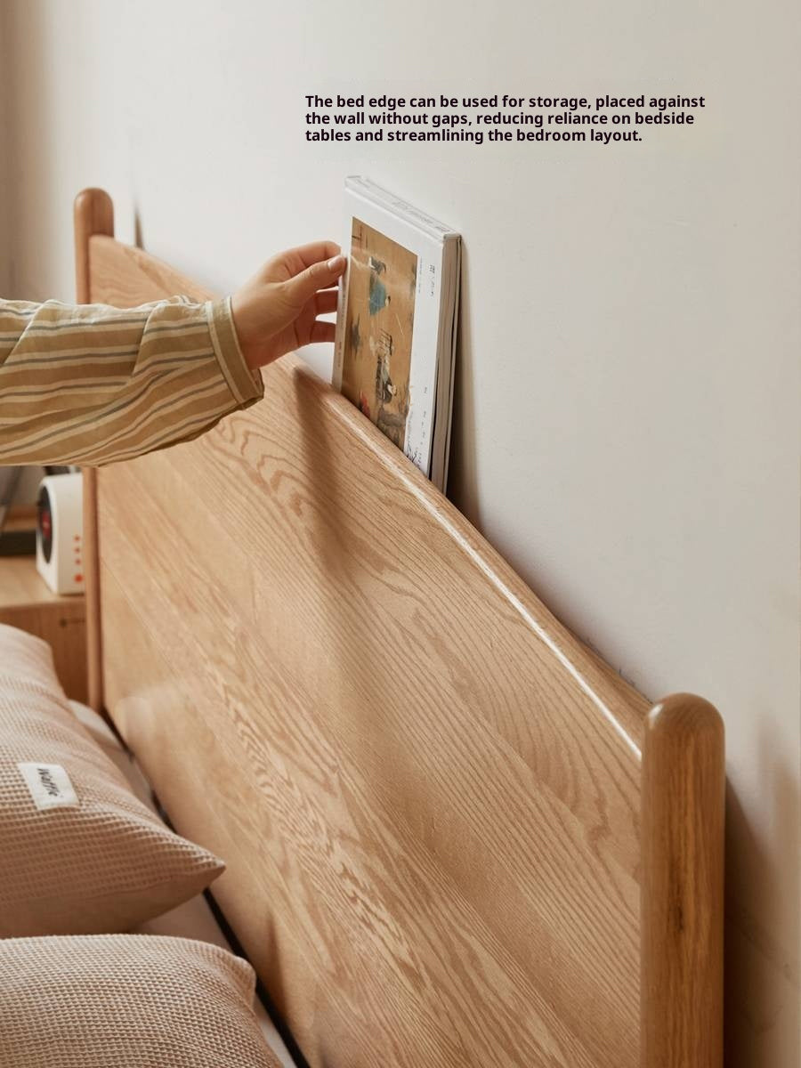 Oak Solid Wood Modern Simple Large Bed