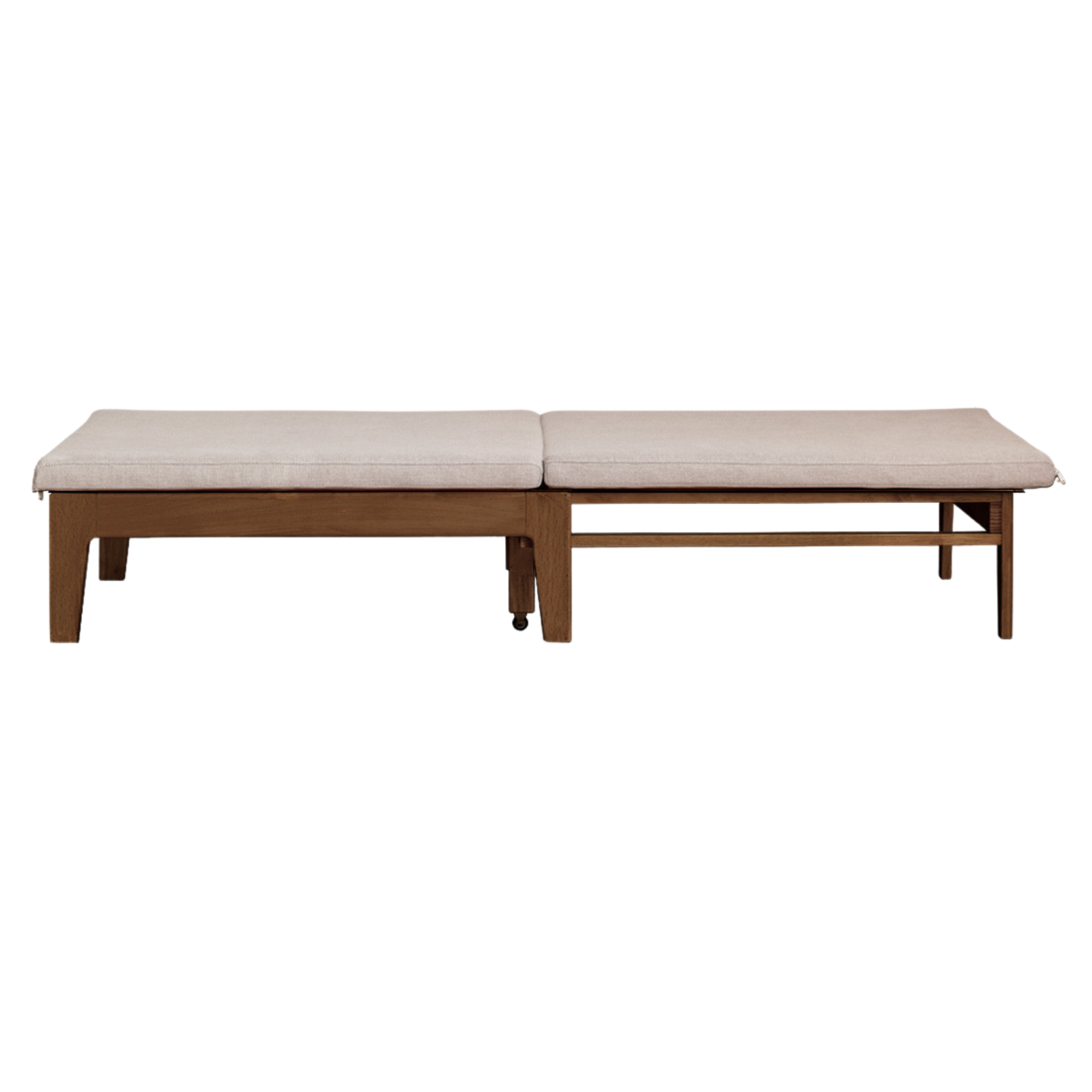 Oak, Solid RubberWood, Beech Solid Wood Sofa Bed Folding Single Bed