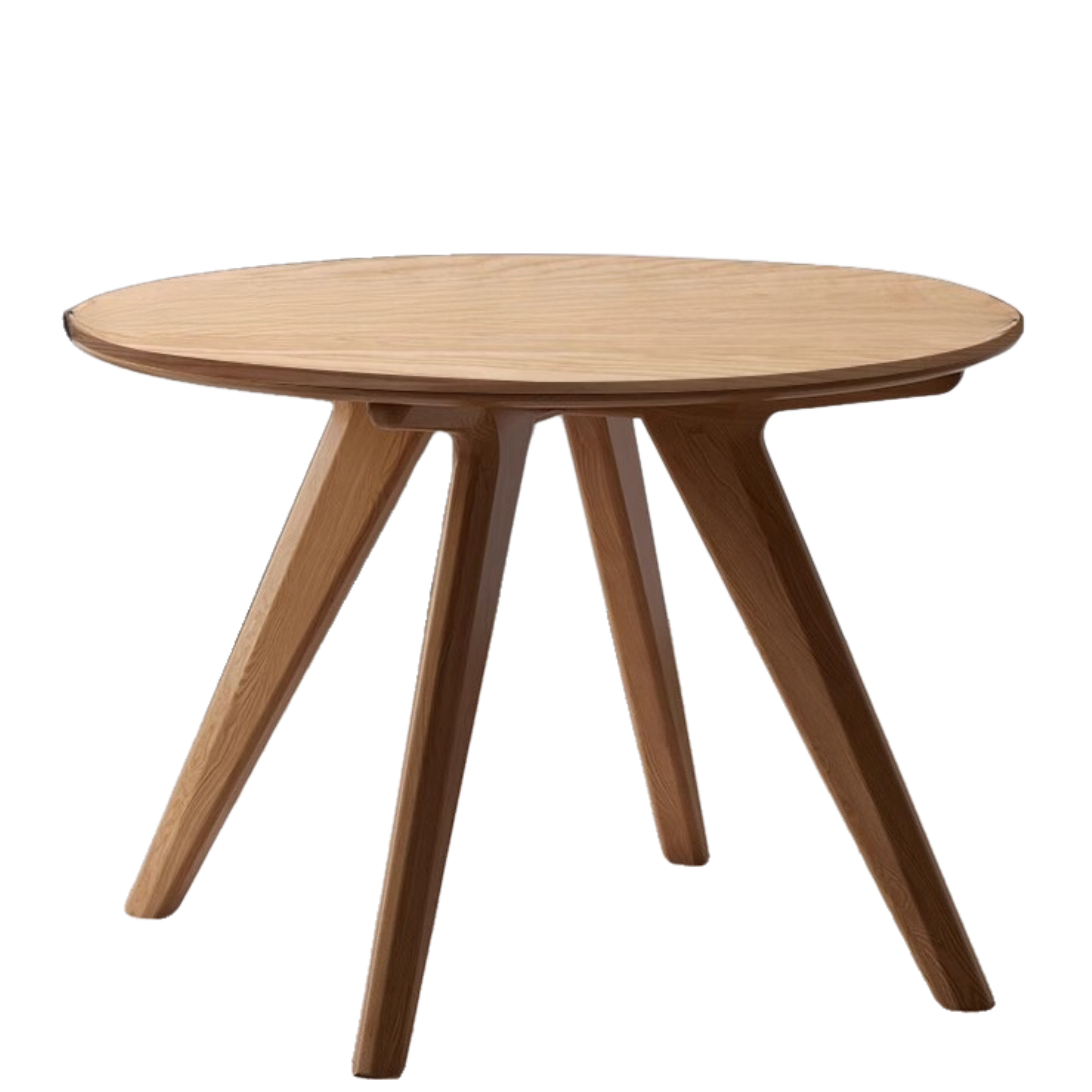 Ash solid wood turntable round dining table