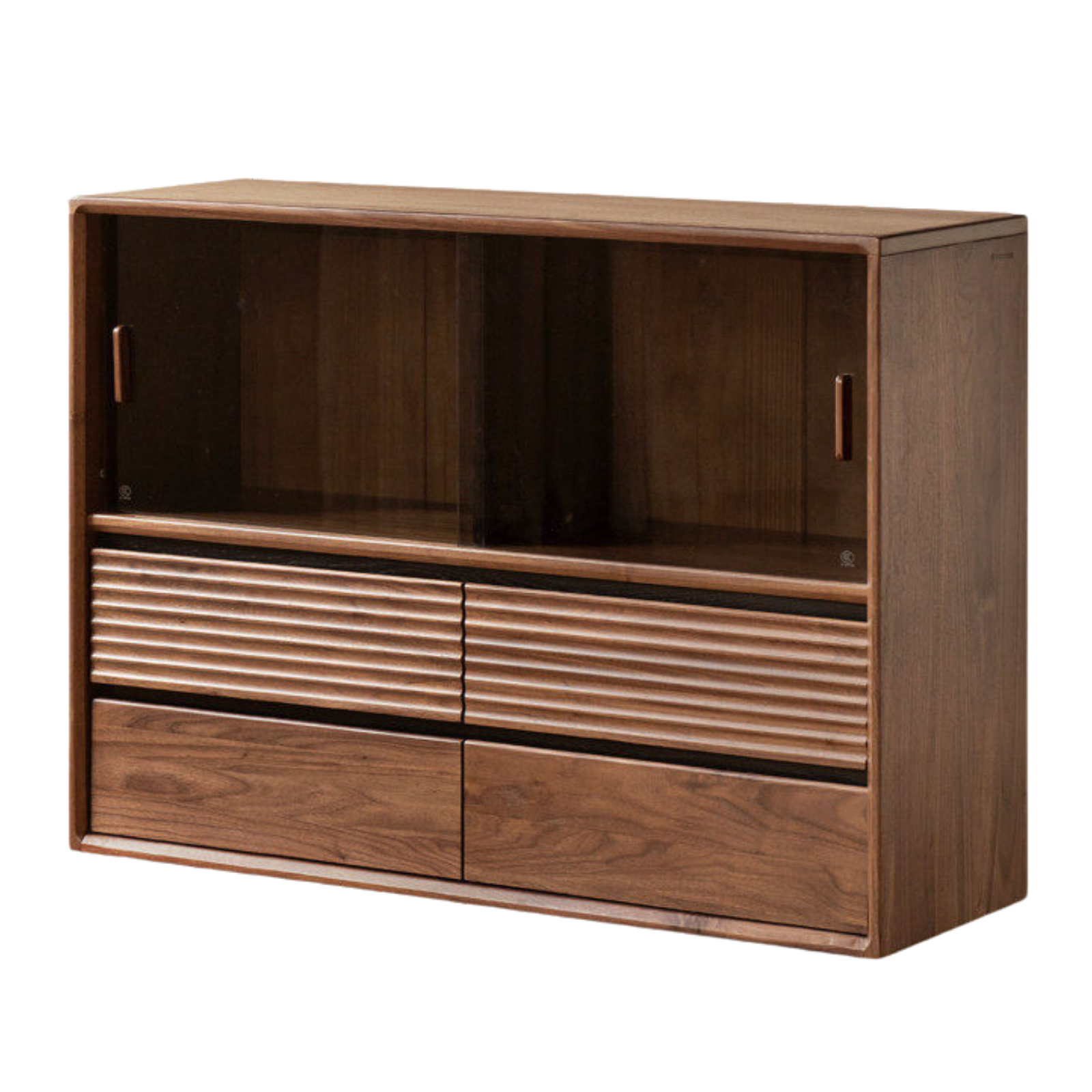 Black Walnut, Ash, Cherry, Poplar Solid Wood free combination Bookcase, floor display cabinet