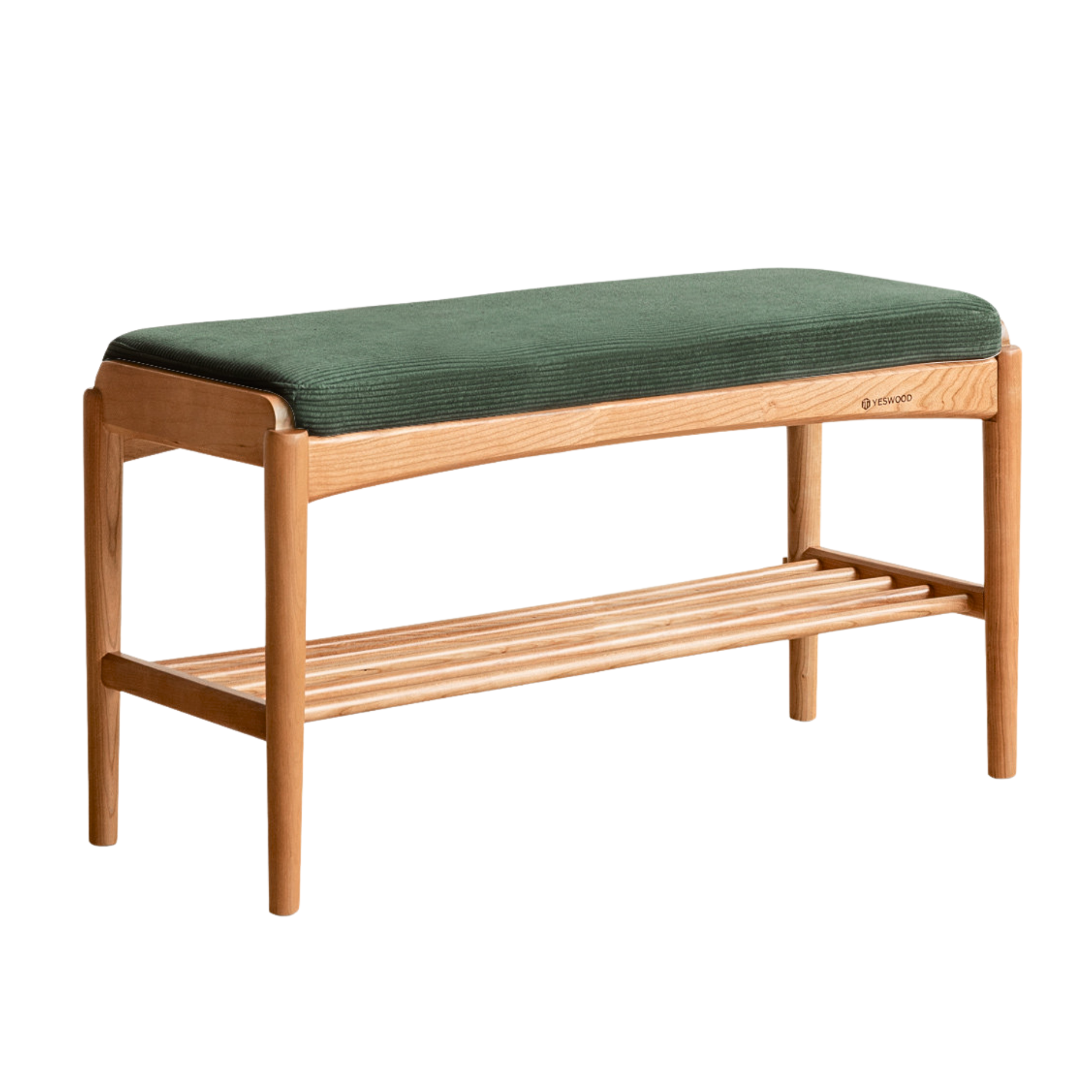 Beech, Cherry, Back walnut, Oak solid wood Shoe Storage Bench: