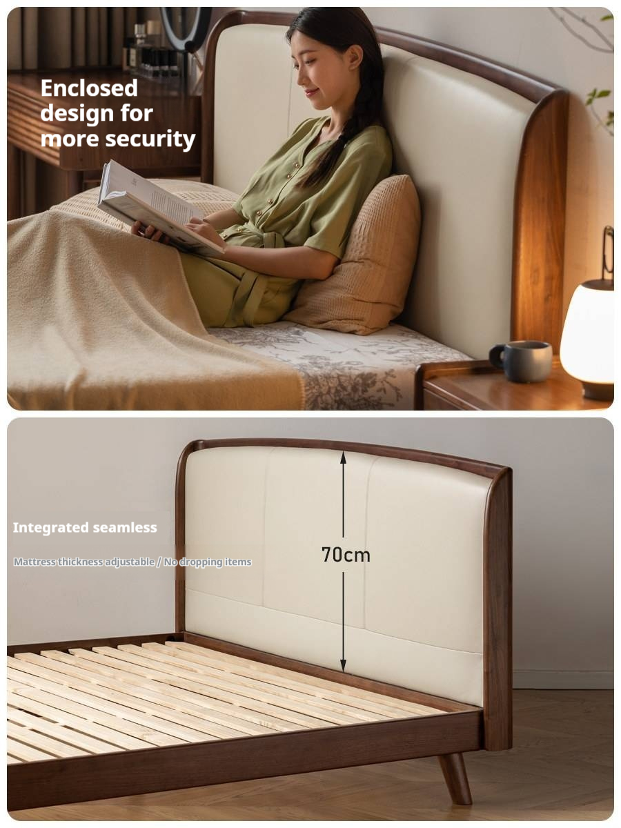 Sandalwood , Black Walnut, Oak Solid Wood First Layer Yellow Cowhide Leather,Technical Cloth