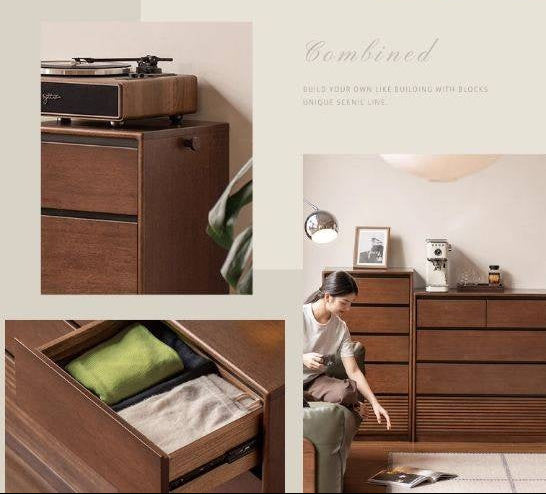 Solid Longan Hardwood Chest of Drawers