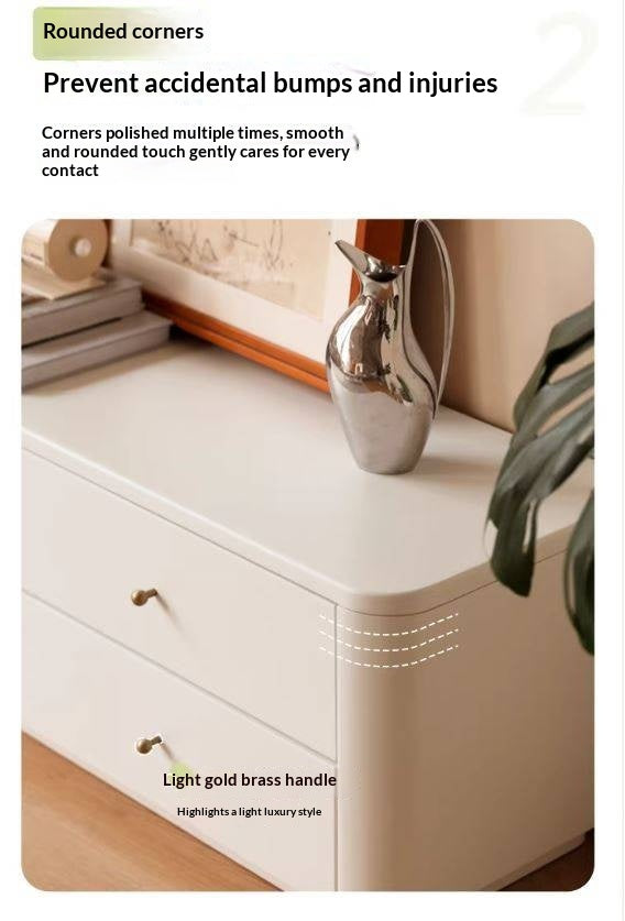 Solid RubberWood TV Cabinet Floor-Standing Low Cabinet.