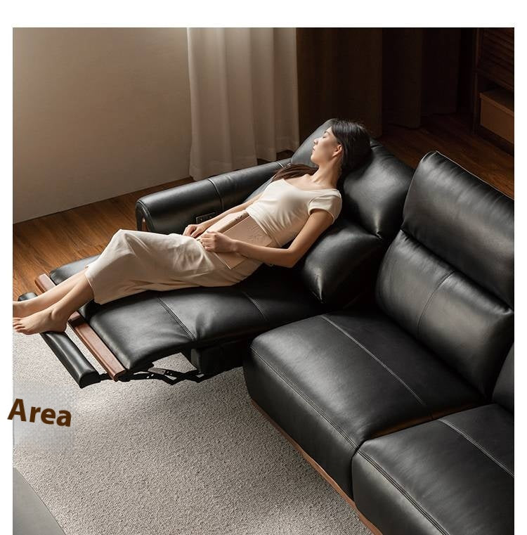 Top Grain Genuine Leather Zero Wall Power Reclining Sofa