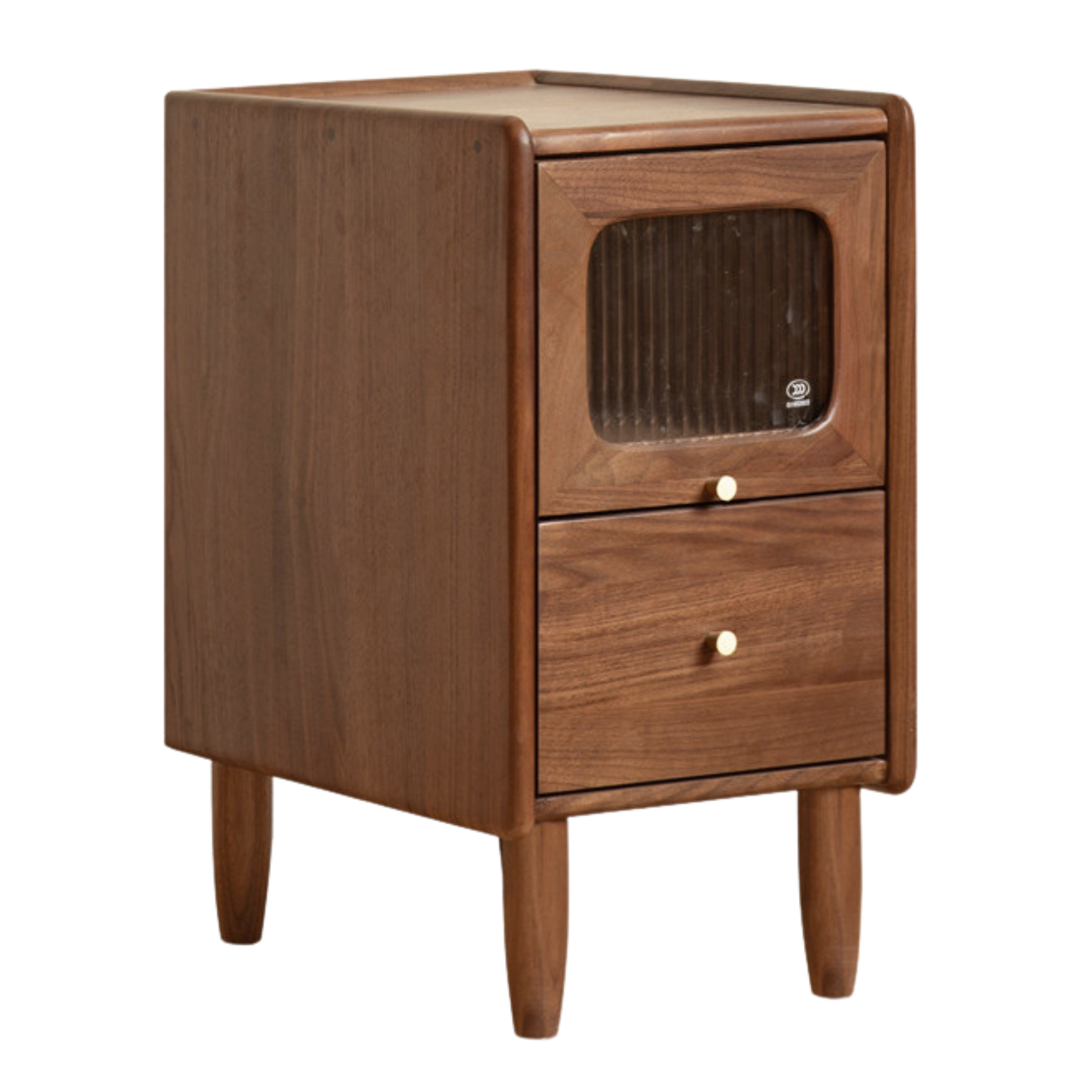 Black Walnut, Calpa solid wood ultra-narrow Nightstand: