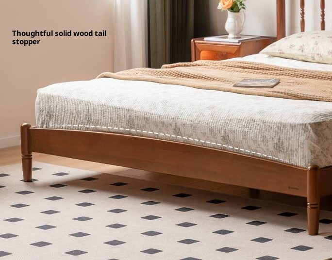 Poplar Solid Wood Windsor Bed, Retro Vintage Style