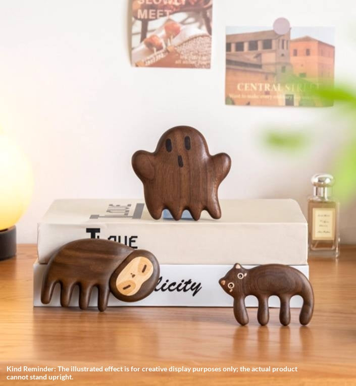 Black Walnut Solid Wood Modern Massage Comb