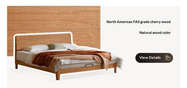 Oak Solid Wood Bed Modern