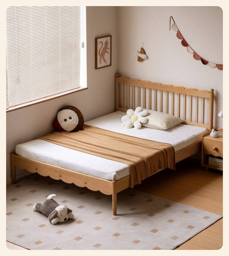 Oak,  Beech Solid Wood Children's Bed