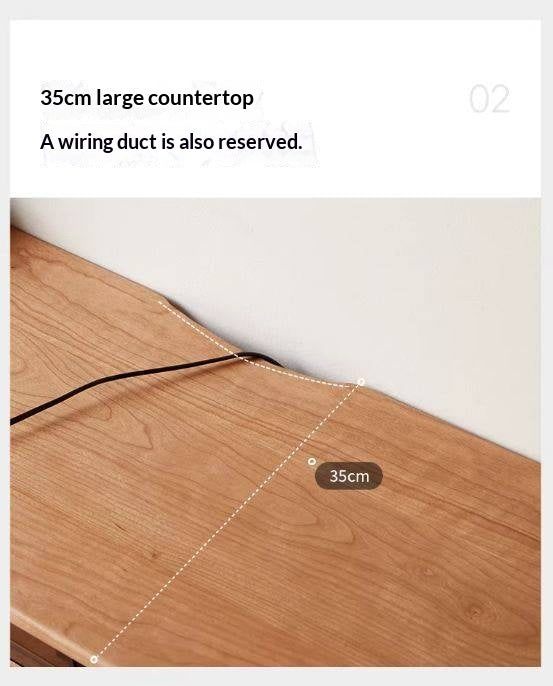 Cherry Solid Wood Modern Simple Floor TV Stand