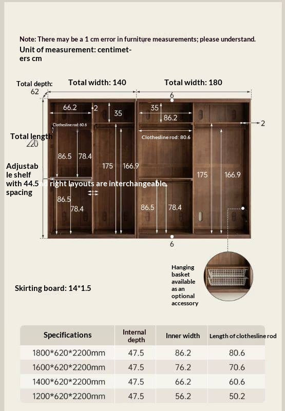 Black Walnut Solid Wood, Solid Longan Hardwood  Italian Luxury Sliding Door Wardrobe