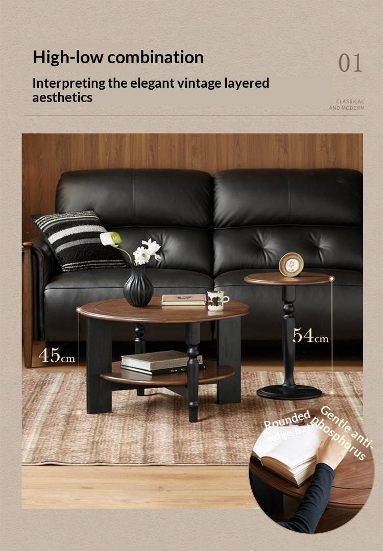 Black Walnut Solid Wood American Retro Coffee Table