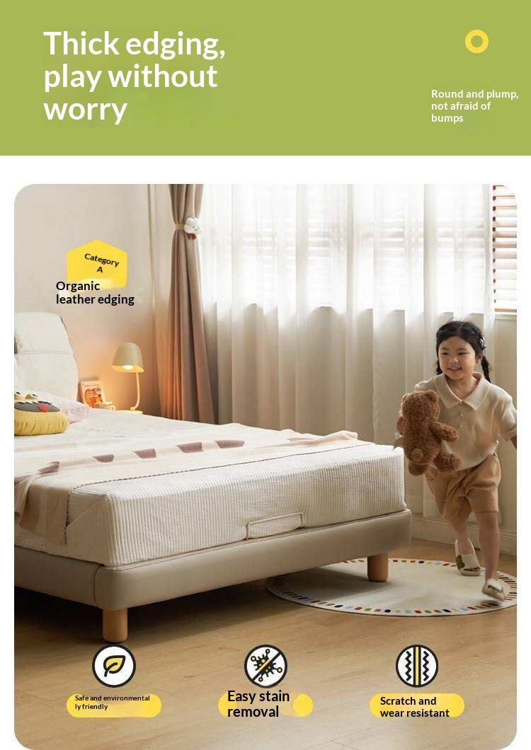 Kids Upholstered Montessori Platform Bed with Removable Washable Cover