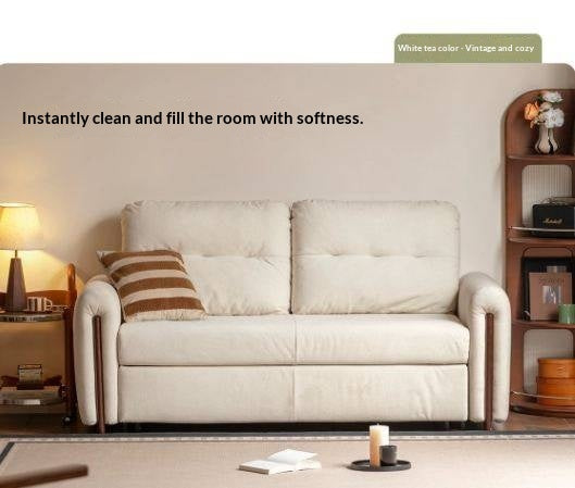 Loveseat Sleeper Sofa with Tufted Channel Back Cushions
